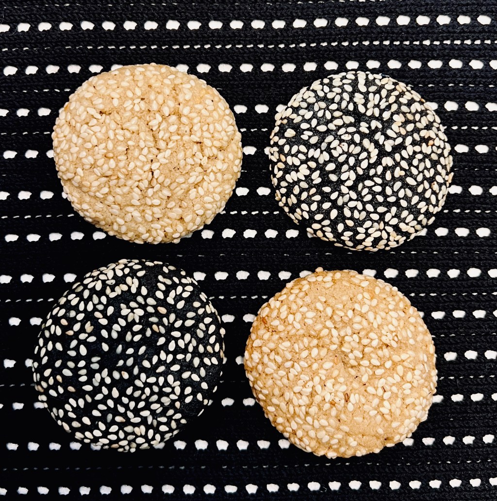 black and white tahini crisps from The Cookie&nbsp;Bible